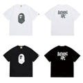 Bathing Shark and ape head print T Shirts NextBlock