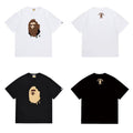 Bathing Shark and ape head print T Shirts NextBlock