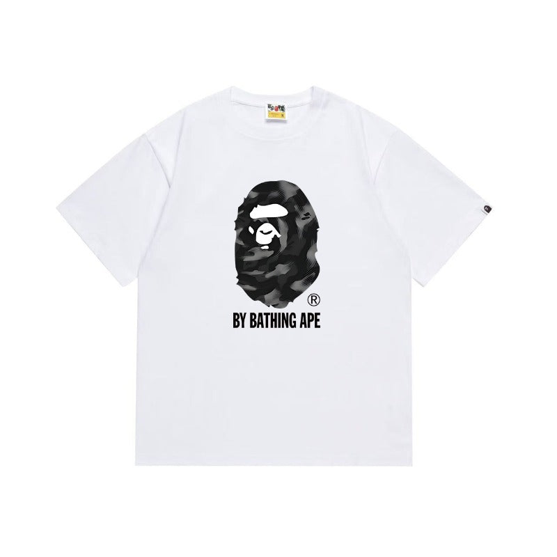 Bathing Shark and ape head print T Shirts NextBlock
