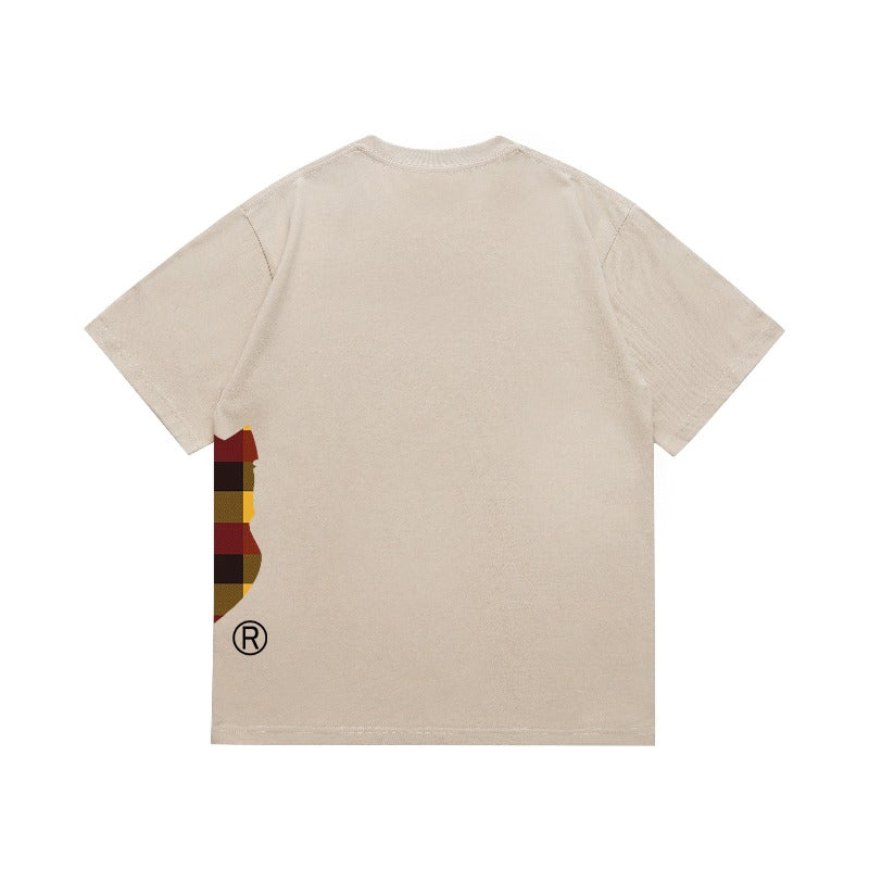 Bathing Shark and ape head print T Shirts NextBlock