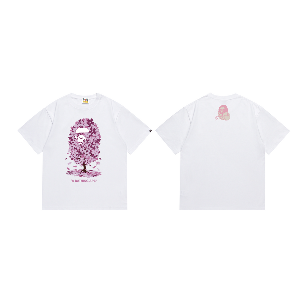 Bathing Shark and ape head print T-Shirt NextBlock