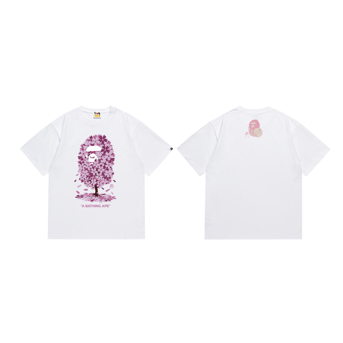 Bathing Shark and ape head print T-Shirt NextBlock