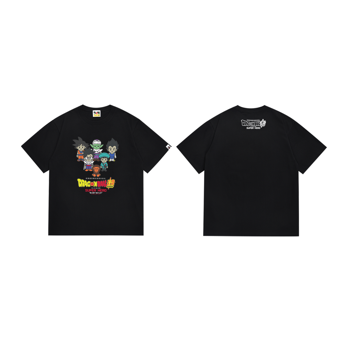 Bathing Shark and ape head print T-Shirt NextBlock