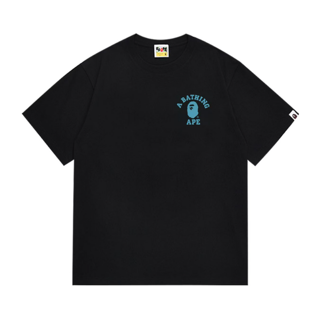Bathing Shark and ape head print T-Shirt NextBlock