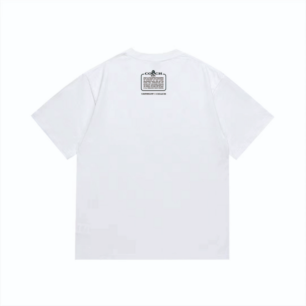 Bathing Shark and ape head print T-Shirt NextBlock