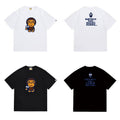 Bathing Shark and ape head print T Shirts NextBlock