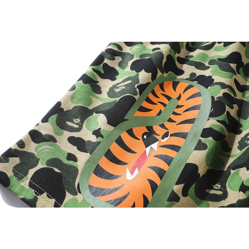Bathing Shark and ape head print Shorts Camo Alphabet Shark WGM print beach pants NextBlock