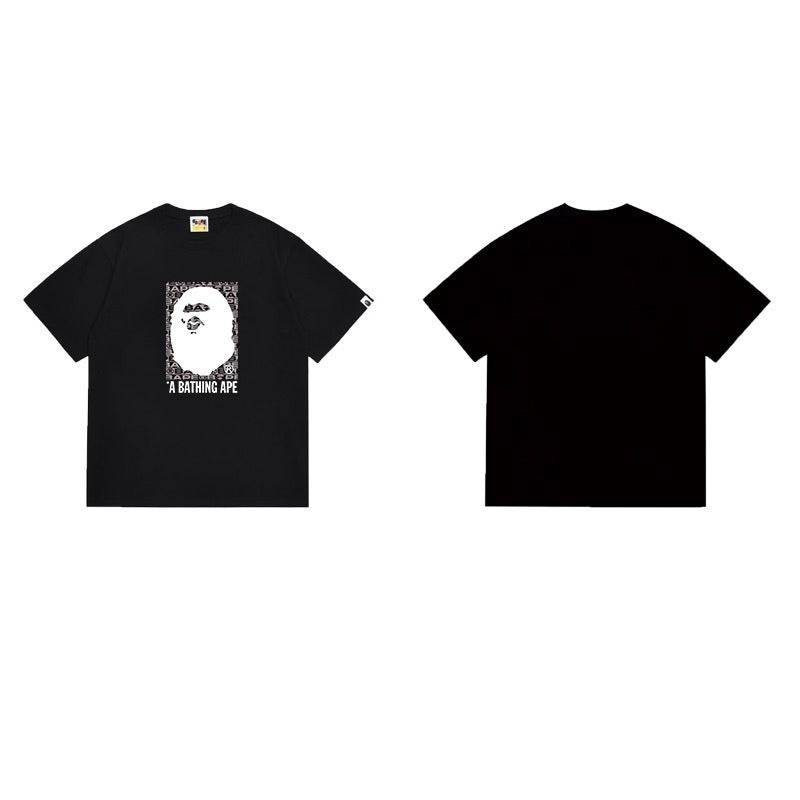 Bathing Shark and ape head print T Shirts NextBlock