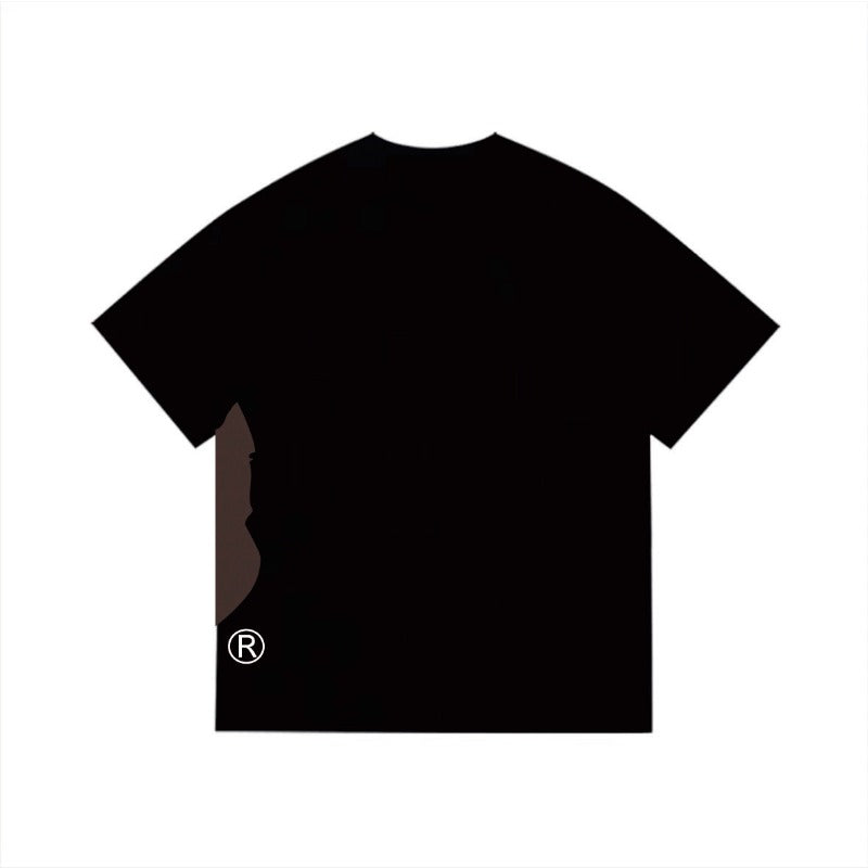 Bathing Shark and ape head print T Shirts NextBlock