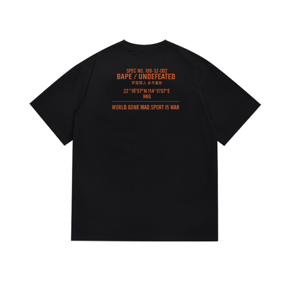 Bathing Shark and ape head print T-Shirt NextBlock