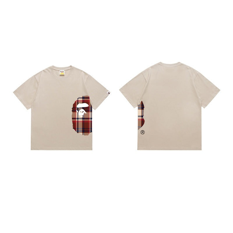 Bathing Shark and ape head print T Shirts NextBlock