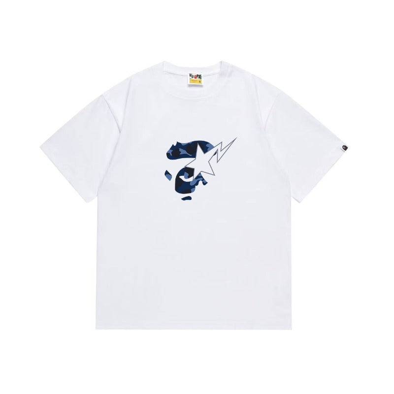 Bathing Shark and ape head print T Shirts NextBlock