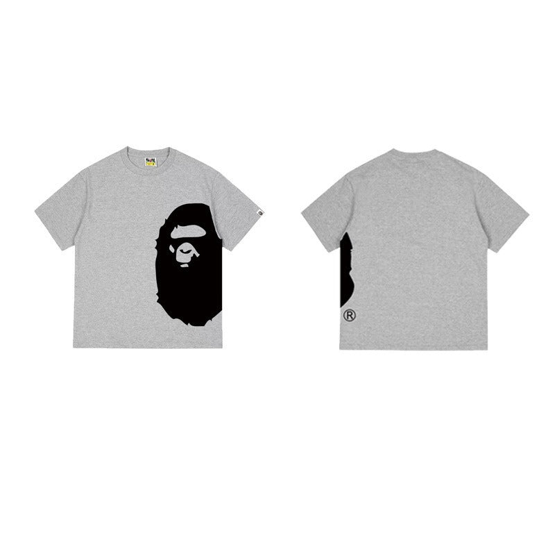 Bathing Shark and ape head print T Shirts NextBlock