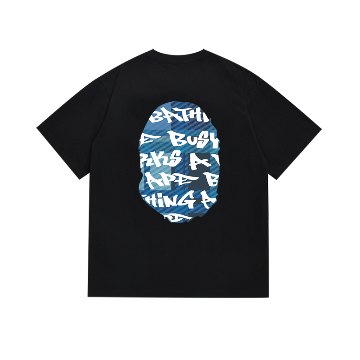 Bathing Shark and ape head print T-Shirt NextBlock