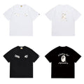Bathing Shark and ape head print T Shirts NextBlock