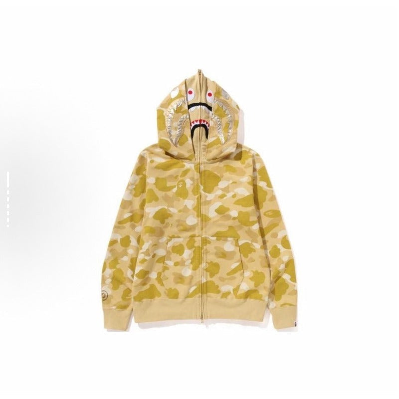 Bathing Shark and ape head print hoode BAPE year of the dragon limited double hat fall and winterembroider NextBlock