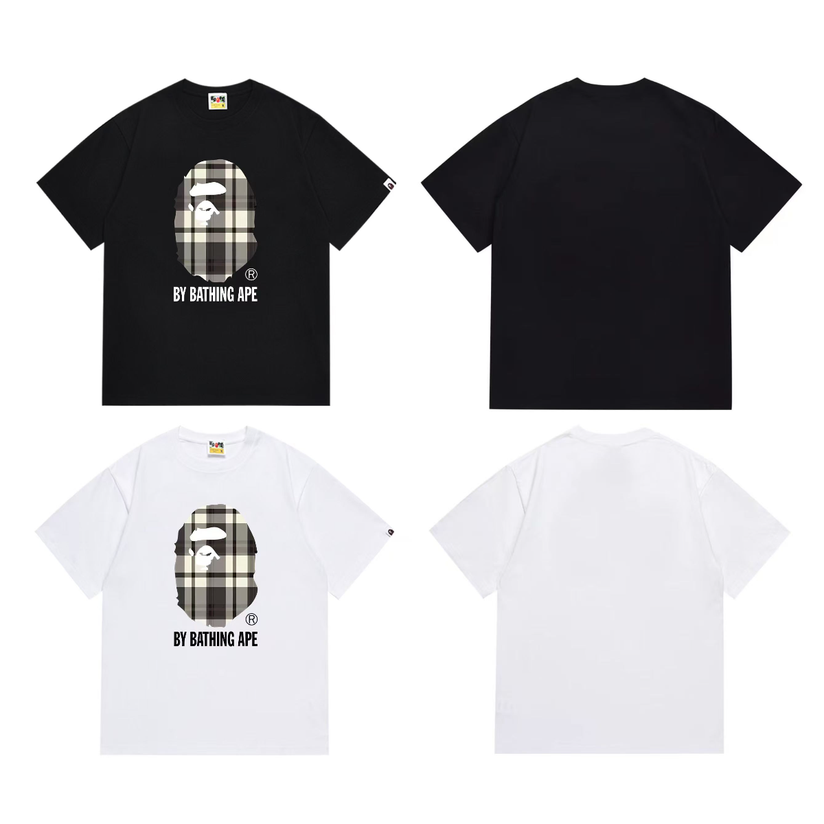 Bathing Shark and ape head print T-Shirt NextBlock
