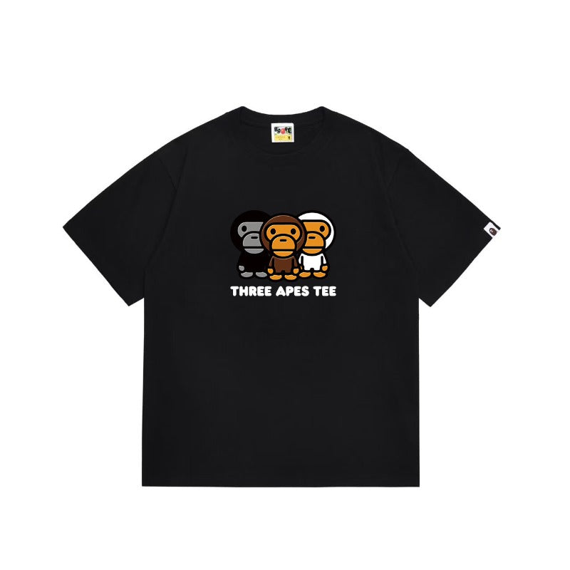 Bathing Shark and ape head print T Shirts NextBlock