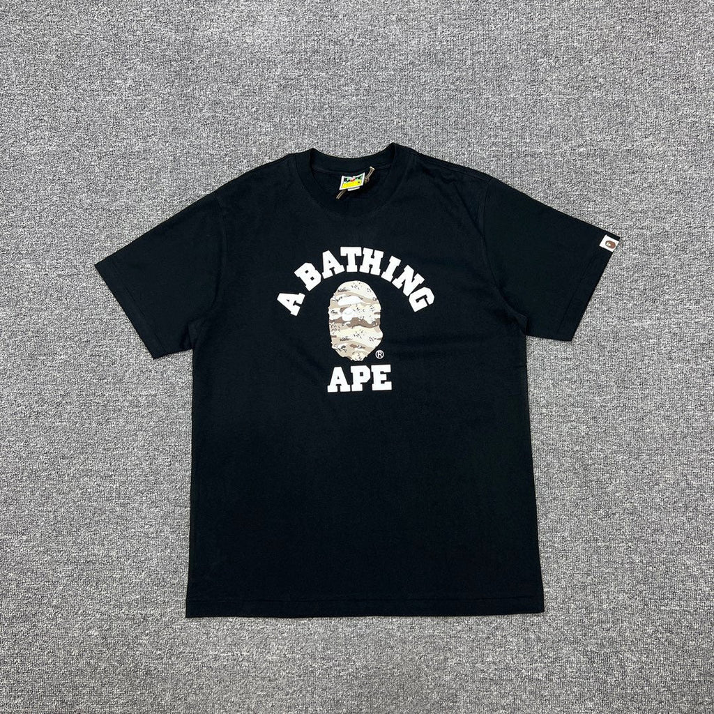 Bathing Shark and ape head print T-Shirt NextBlock