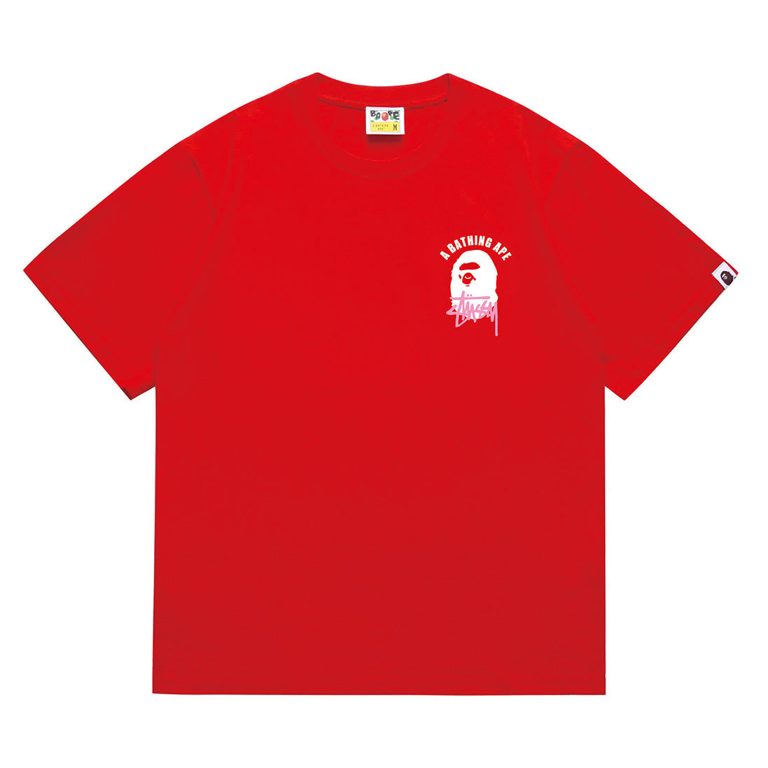 Bathing Shark and ape head print T-Shirt NextBlock