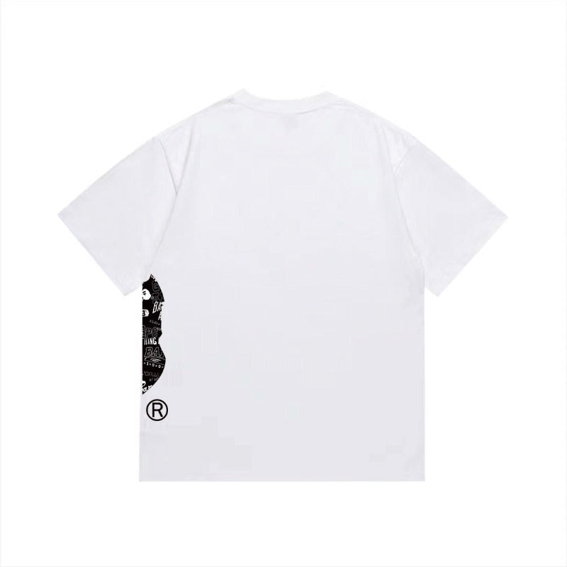 Bathing Shark and ape head print T Shirts NextBlock