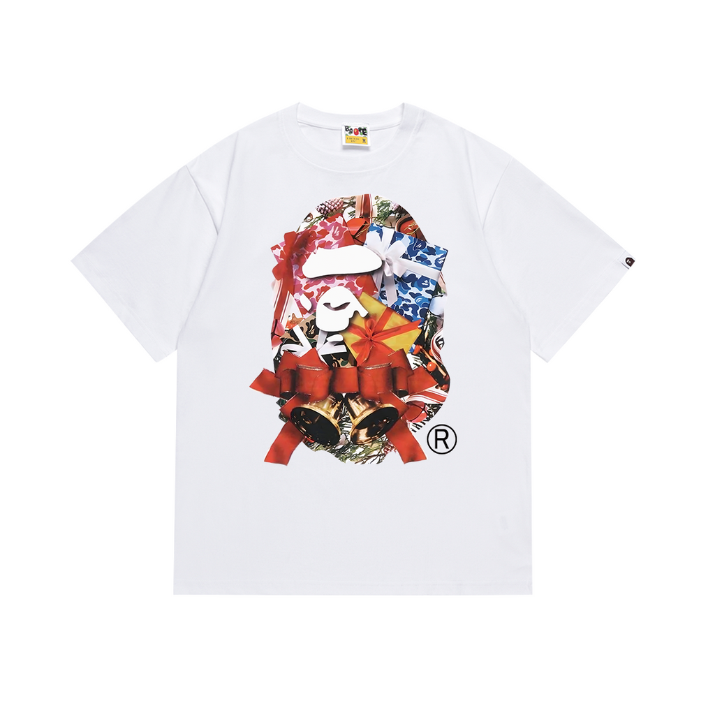 Bathing Shark and ape head print T Shirts NextBlock