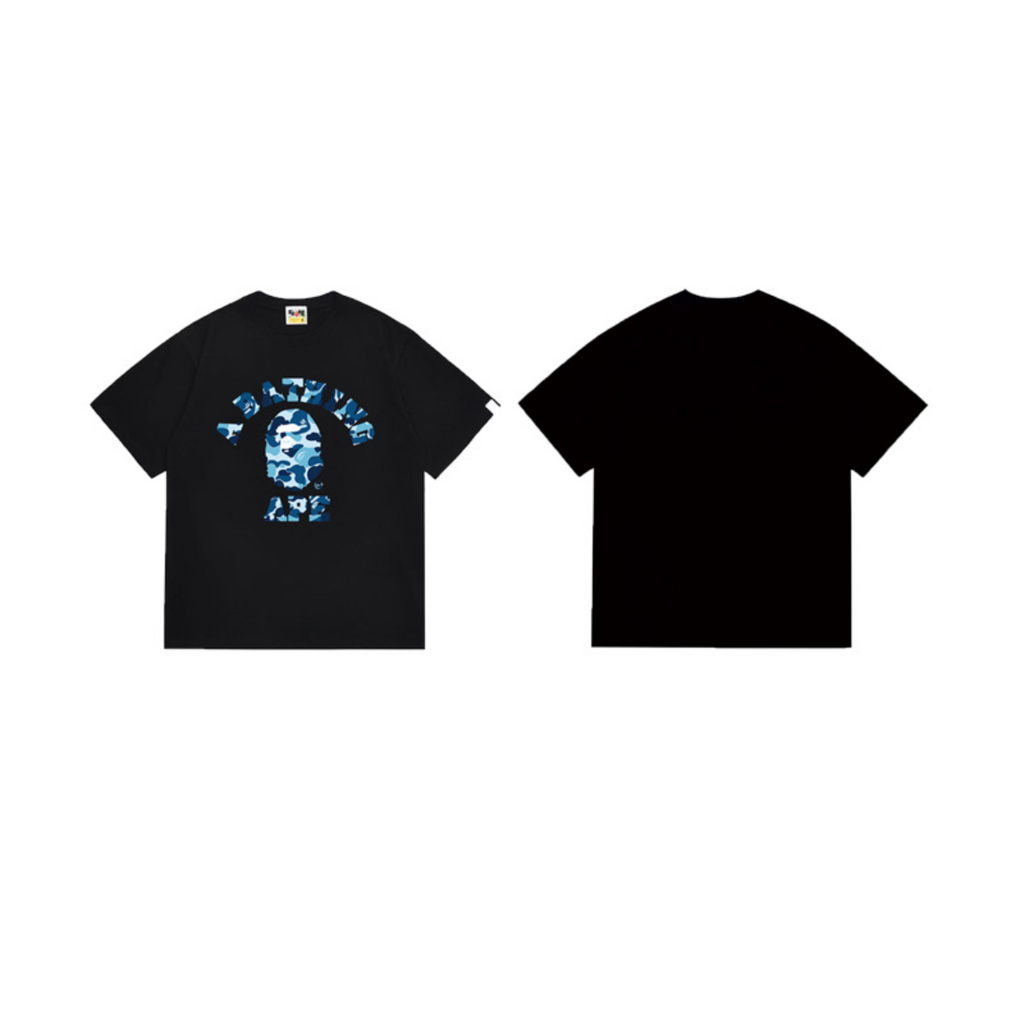 Bathing Shark and ape head print T-Shirt NextBlock