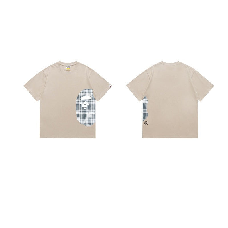 Bathing Shark and ape head print T Shirts NextBlock