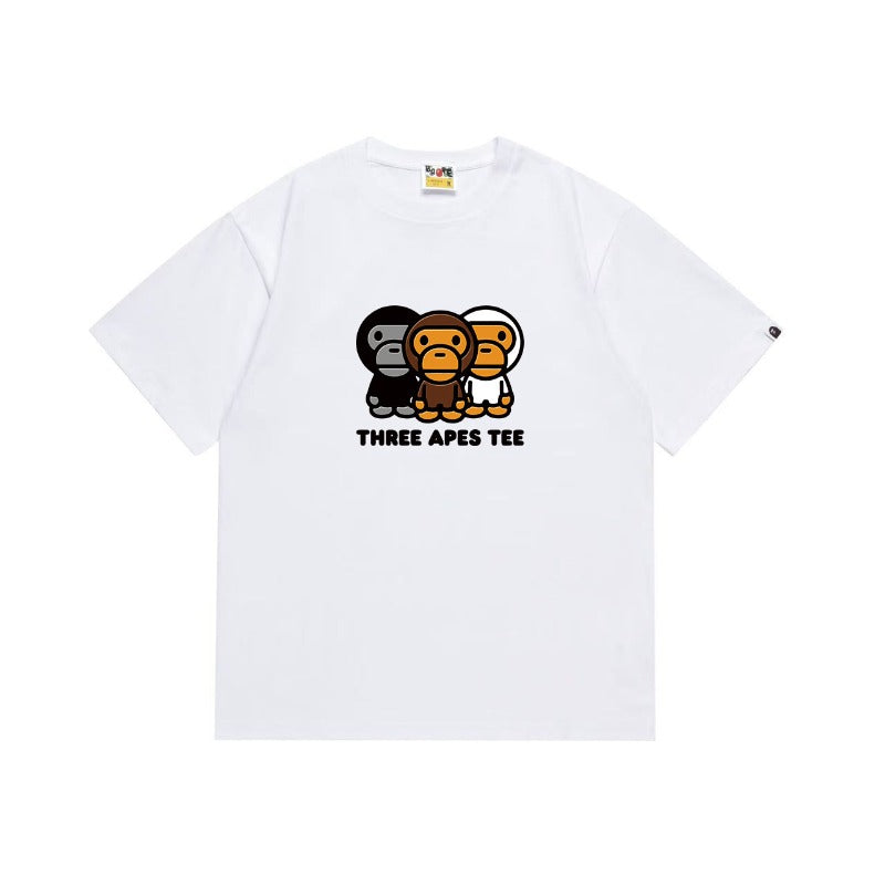 Bathing Shark and ape head print T Shirts NextBlock