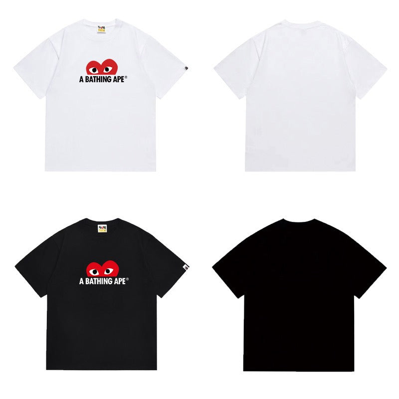 Bathing Shark and ape head print T Shirts NextBlock