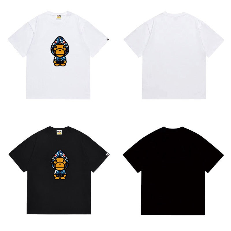 Bathing Shark and ape head print T Shirts NextBlock