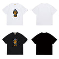 Bathing Shark and ape head print T Shirts NextBlock
