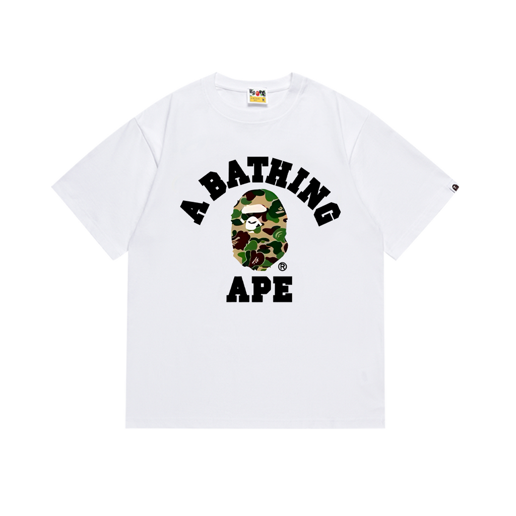 Bathing Shark and ape head print T-Shirt NextBlock