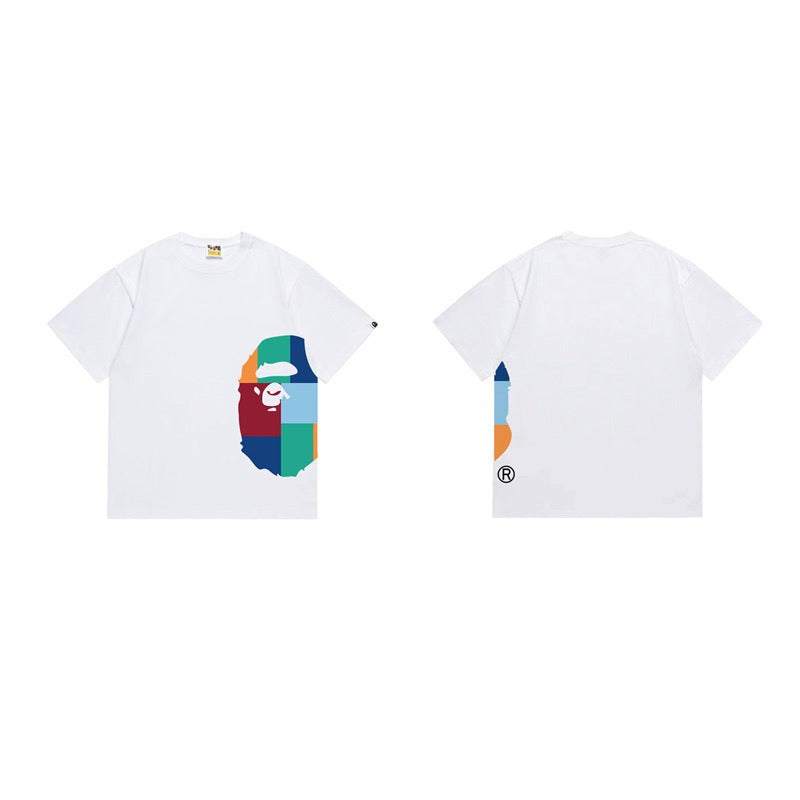 Bathing Shark and ape head print T Shirts NextBlock