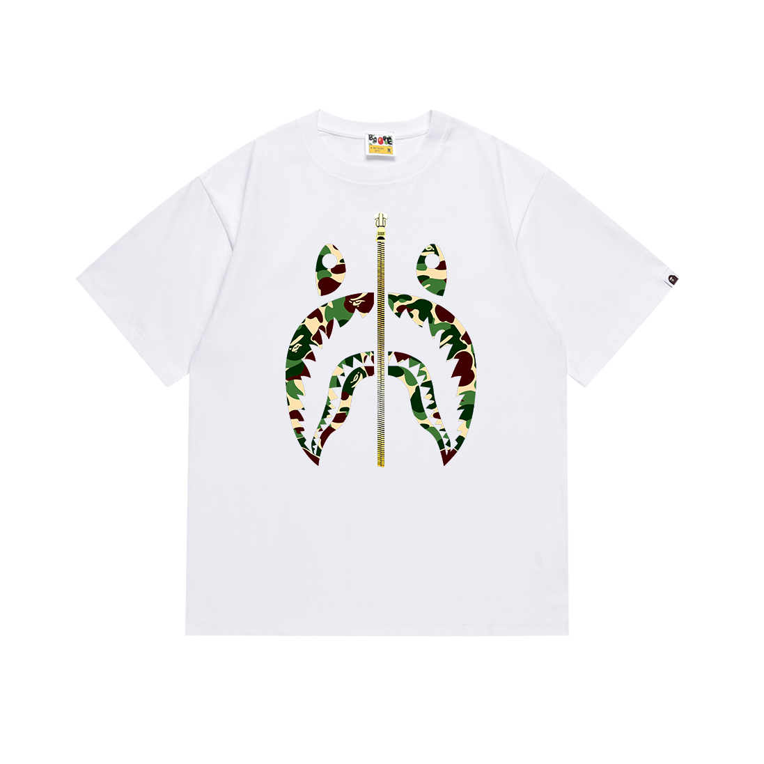 Bathing Shark and ape head print T Shirts NextBlock