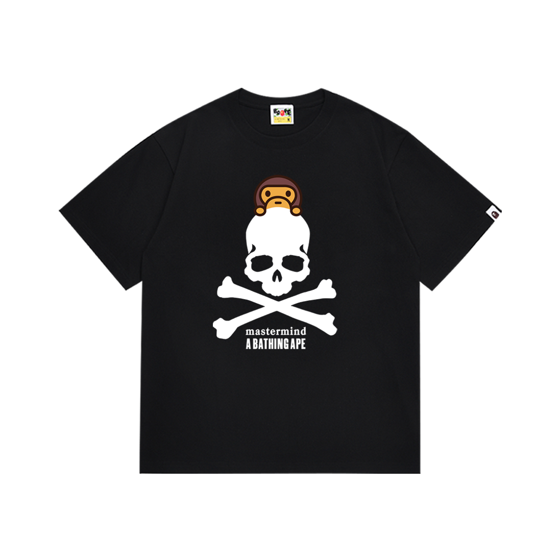 Bathing Shark and ape head print T-Shirt NextBlock
