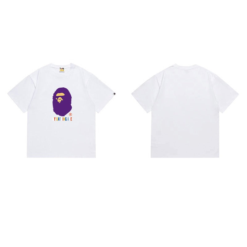 Bathing Shark and ape head print T Shirts NextBlock