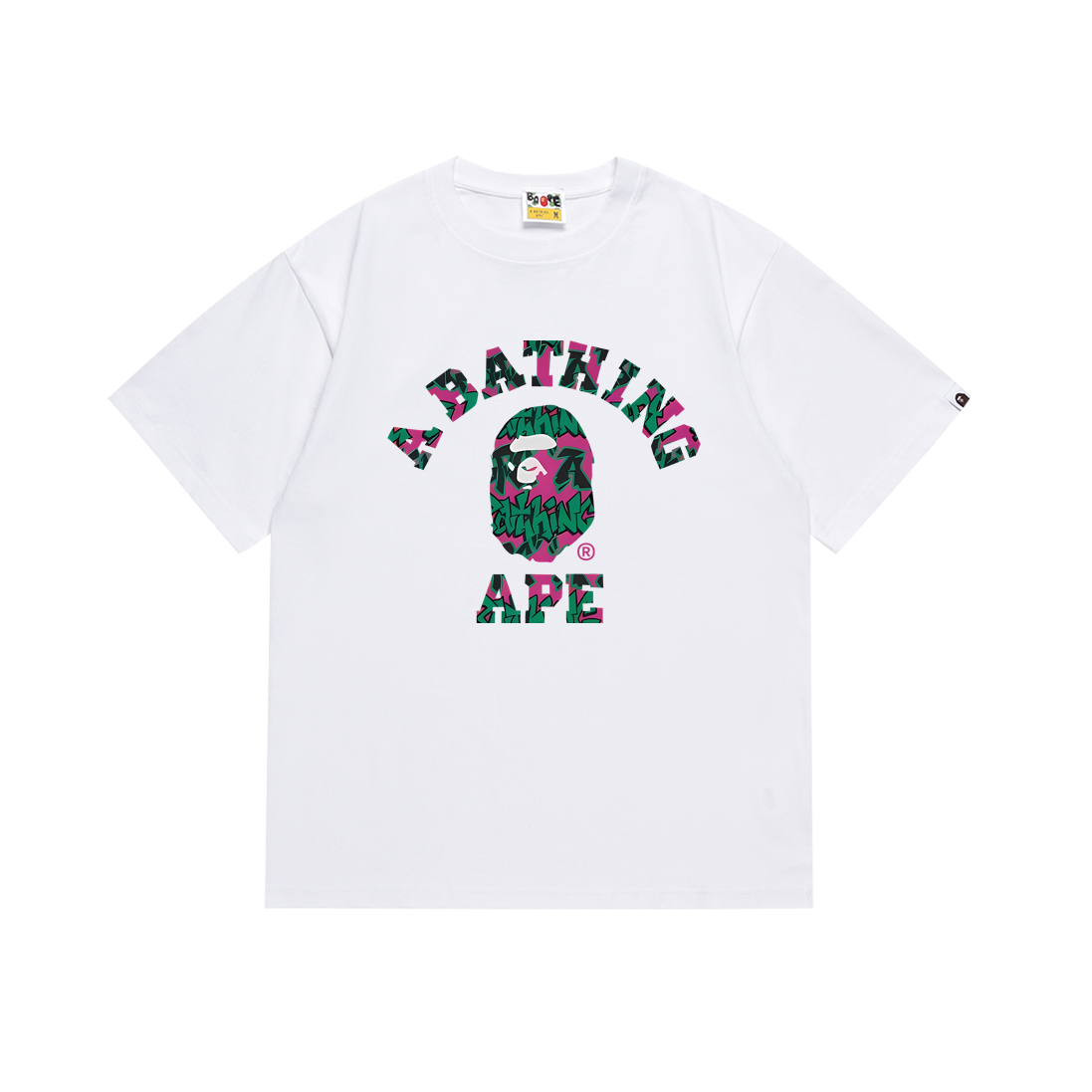 Bathing Shark and ape head print T Shirts NextBlock