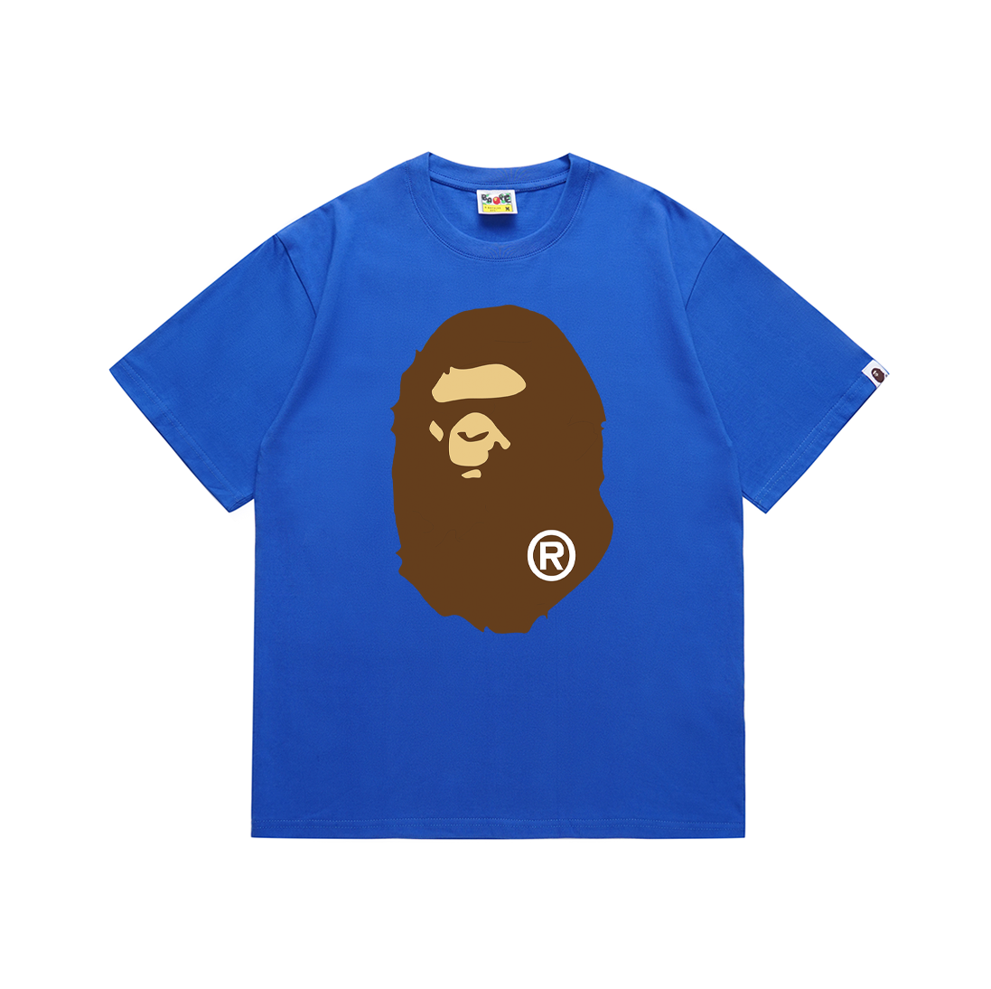 Bathing Shark and ape head print T-Shirt NextBlock