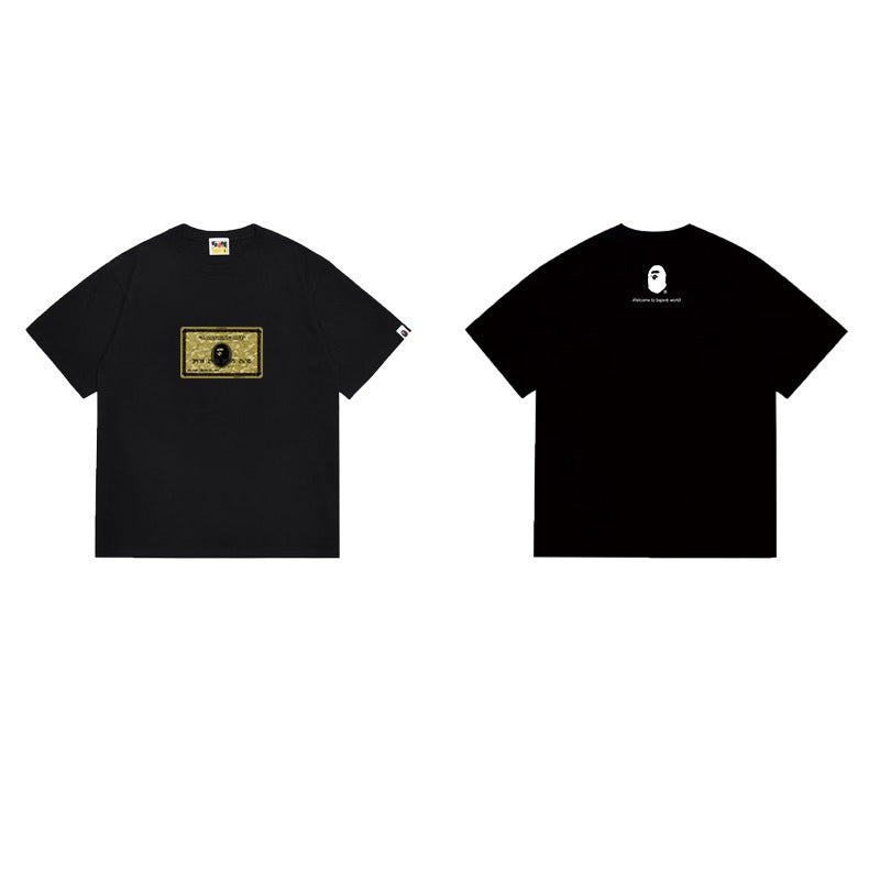 Bathing Shark and ape head print T Shirts NextBlock