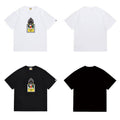 Bathing Shark and ape head print T Shirts NextBlock