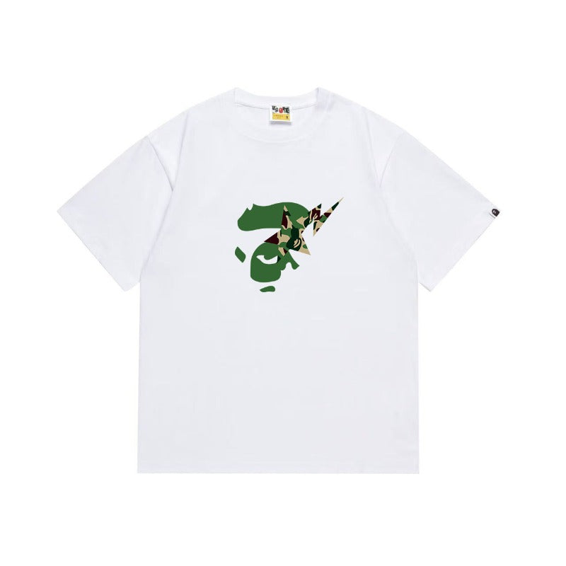 Bathing Shark and ape head print T Shirts NextBlock