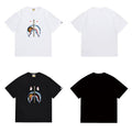 Bathing Shark and ape head print T Shirts NextBlock