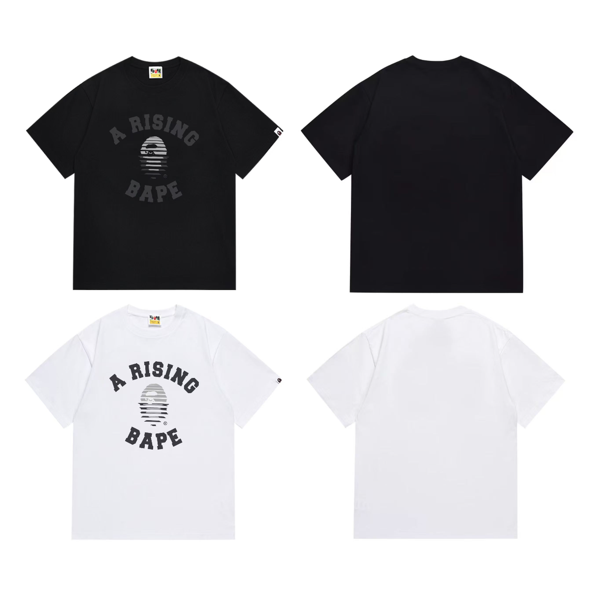 Bathing Shark and ape head print T-Shirt NextBlock