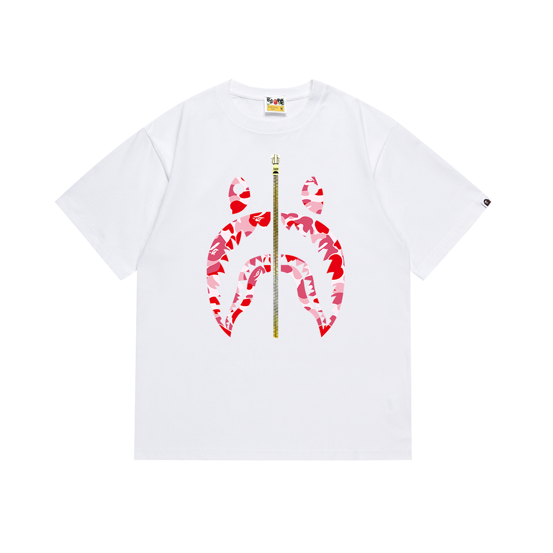 Bathing Shark and ape head print T Shirts NextBlock