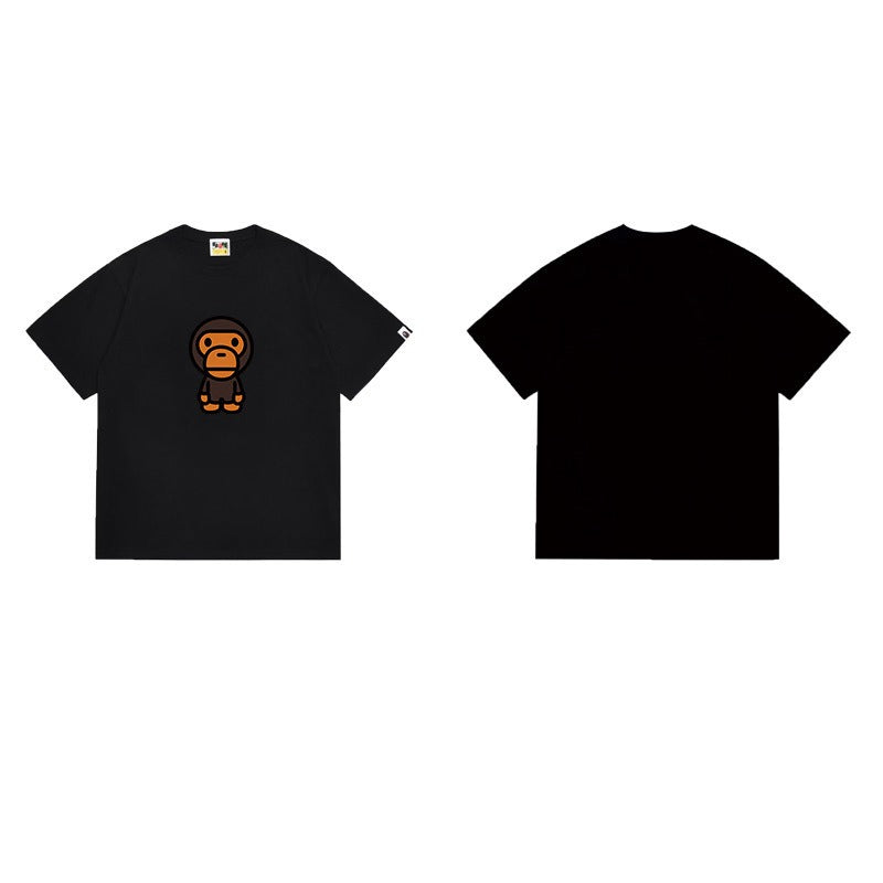 Bathing Shark and ape head print T Shirts NextBlock