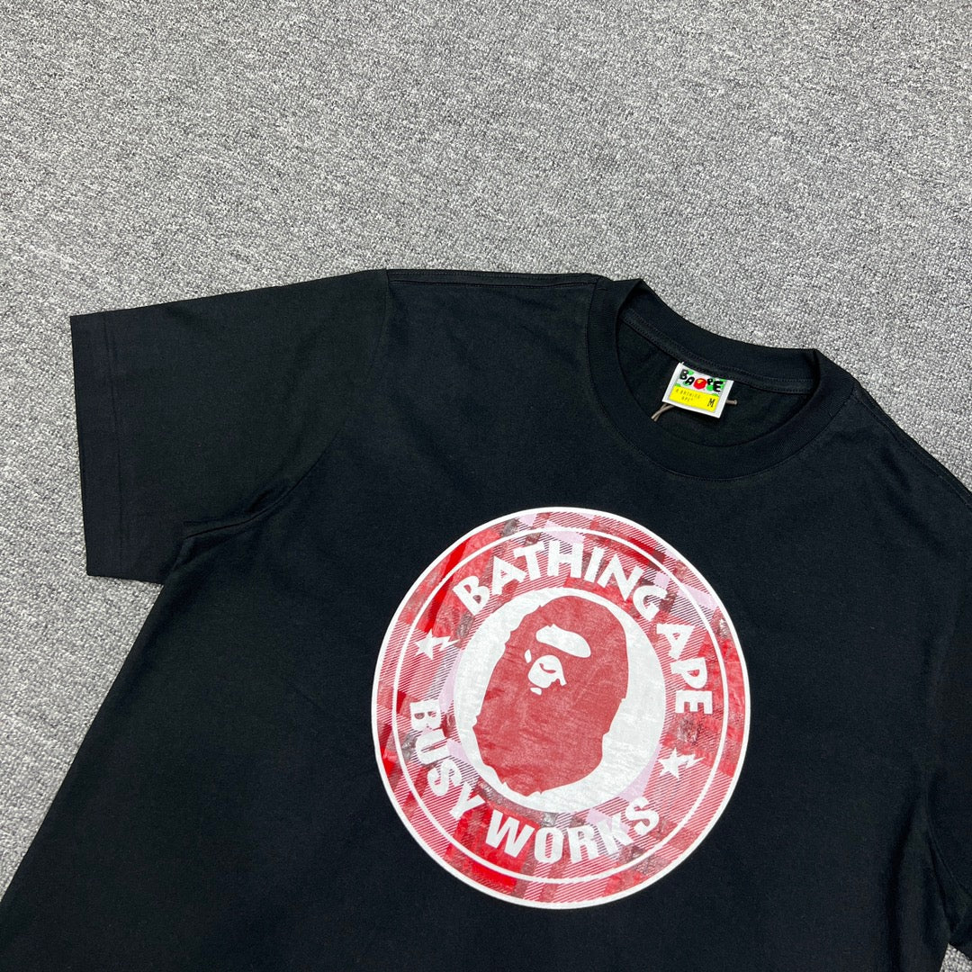 Bathing Shark and ape head print T-Shirt NextBlock