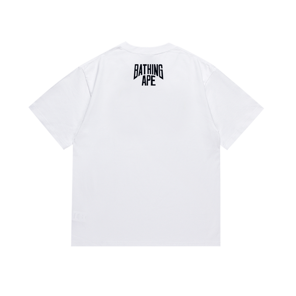 Bathing Shark and ape head print T-Shirt NextBlock
