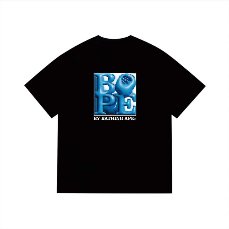 Bathing Shark and ape head print T Shirts NextBlock