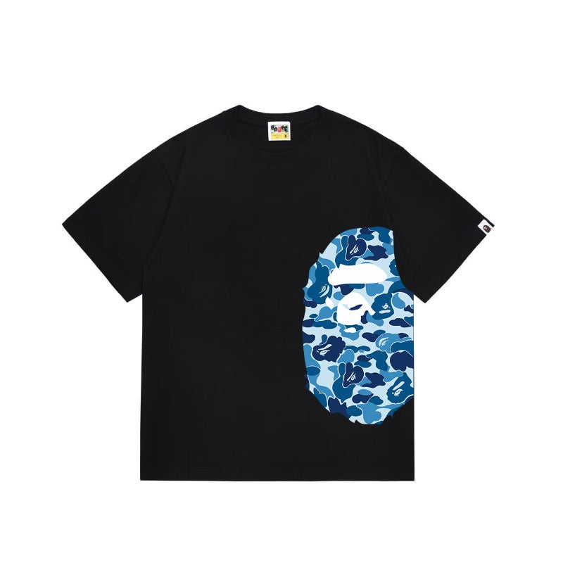Bathing Shark and ape head print T Shirts NextBlock